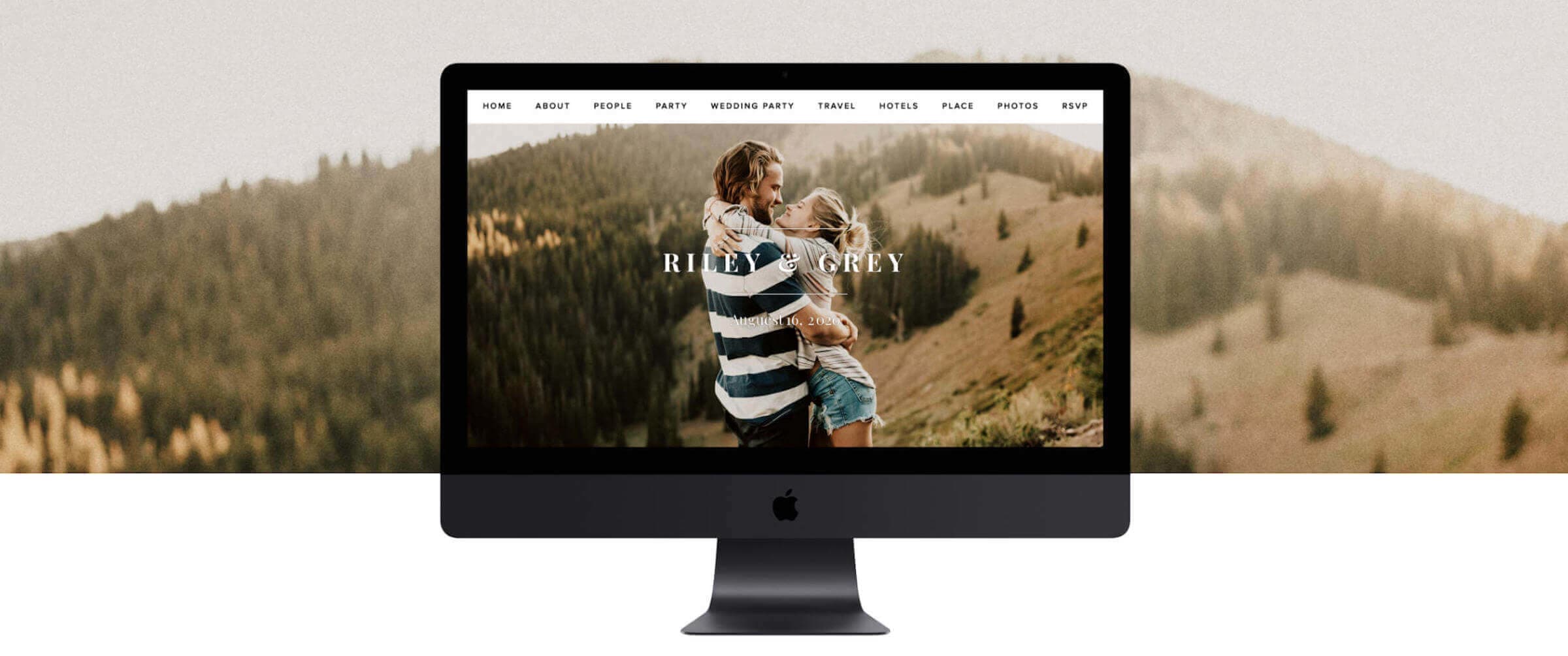 Branded Wedding Website Design Template
