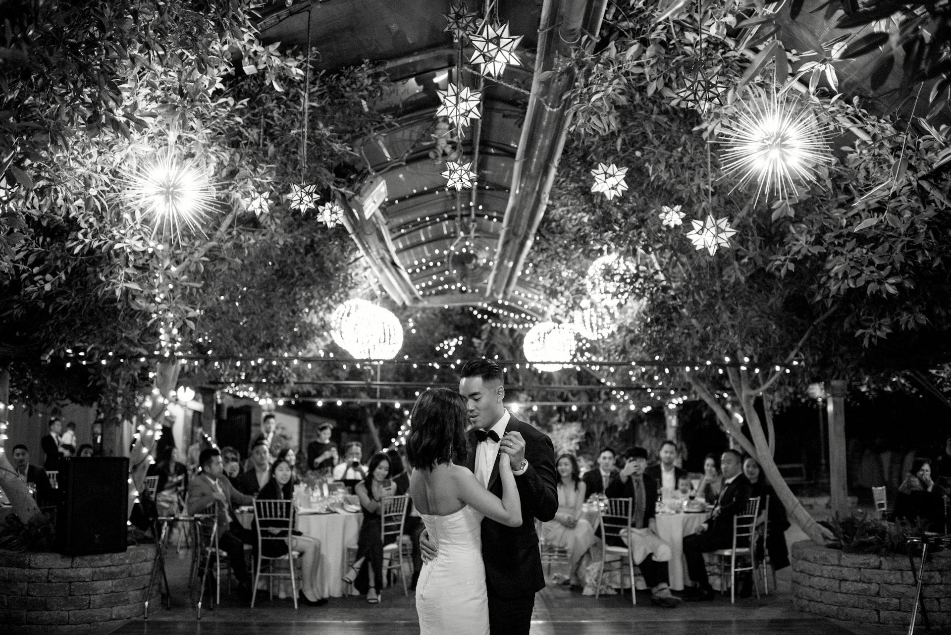 A couple performing their first dance